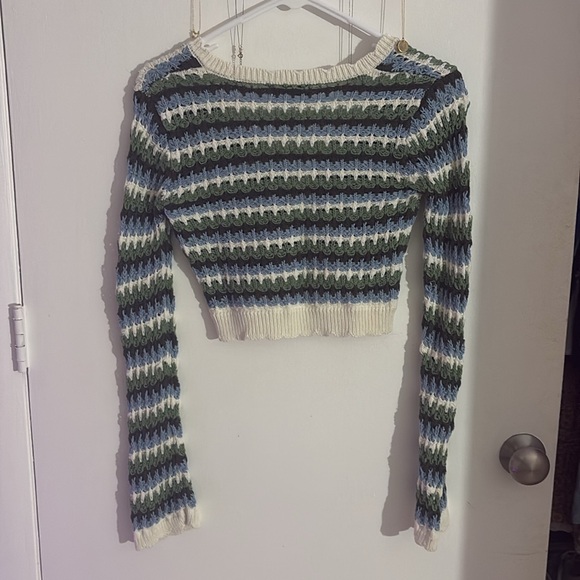 striped flare sleeve sweater - Picture 2 of 2